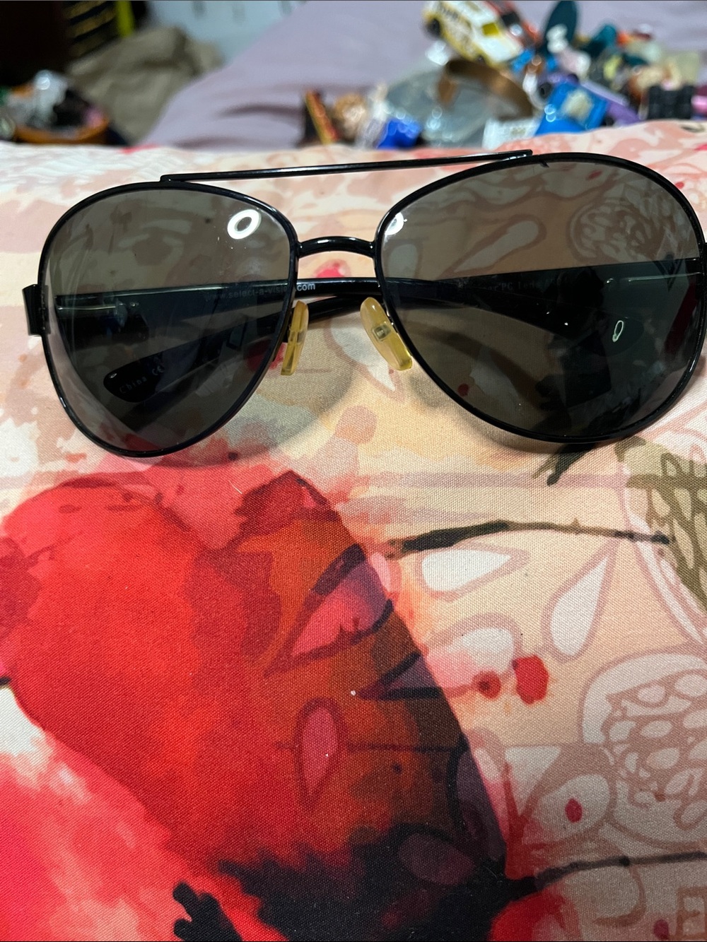 U.S. Army Black Sunglasses with Gold Nose Pads